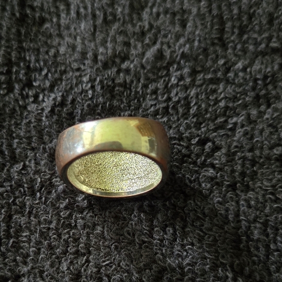 Silver-Tone Abalone Shell Mosaic Band Ring - Picture 4 of 6